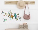 Watercolour Flying Birds on The Tree Branches
